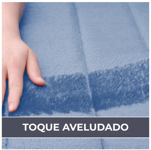 Tapete de banheiro antiderrapante com espuma viscoelástica e relevo